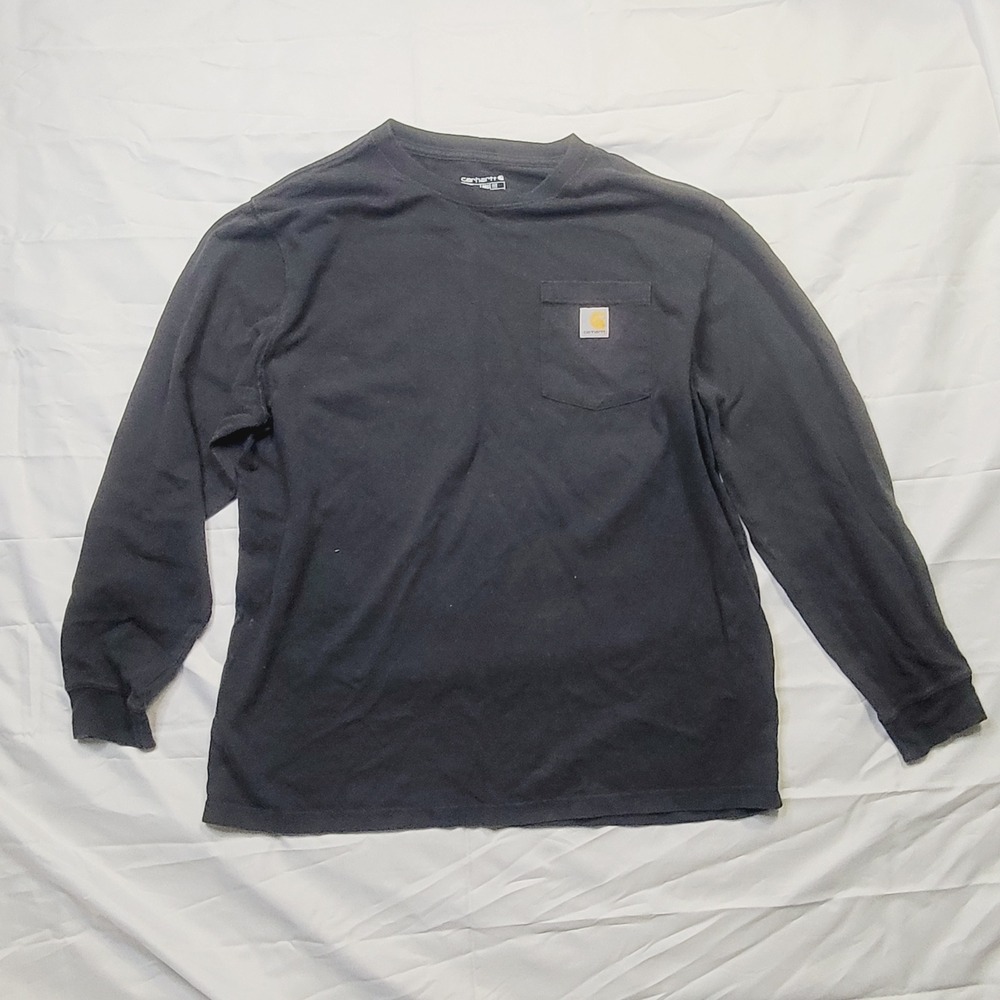 Carhartt Mens Loose Fit Long Sleeve Pocket T-Shirt Black Size XL - Picture 5 of 10